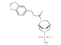 (1R*,5R*)-6-[3-(1,3-benzodioxol-5-yl)propanoyl]-3-(methylsulfonyl)-3,6-diazabicyclo[3.2.2]nonane