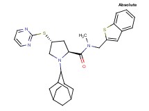 (4R)-1-(2-adamantyl)-N-(1-benzothien-2-ylmethyl)-N-methyl-4-(2-pyrimidinylthio)-L-prolinamide
