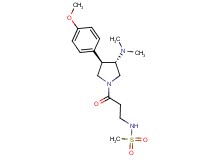 N-{3-[(3S*,4R*)-3-(dimethylamino)-4-(4-methoxyphenyl)pyrrolidin-1-yl]-3-oxopropyl}methanesulfonamide
