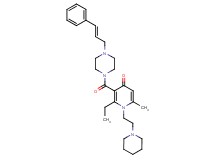 2-ethyl-6-methyl-3-({4-[(2E)-3-phenyl-2-propen-1-yl]-1-piperazinyl}carbonyl)-1-[2-(1-piperidinyl)ethyl]-4(1H)-pyridinone