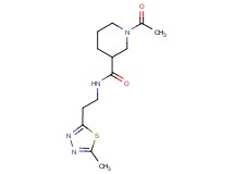 1-acetyl-N-[2-(5-methyl-1,3,4-thiadiazol-2-yl)ethyl]-3-piperidinecarboxamide