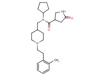 N-cyclopentyl-N-({1-[2-(2-methylphenyl)ethyl]-4-piperidinyl}methyl)-5-oxo-3-pyrrolidinecarboxamide