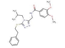 N-({4-isobutyl-5-[(2-phenylethyl)thio]-4H-1,2,4-triazol-3-yl}methyl)-3,4-dimethoxybenzamide