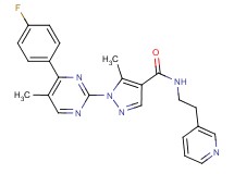 1-[4-(4-fluorophenyl)-5-methyl-2-pyrimidinyl]-5-methyl-N-[2-(3-pyridinyl)ethyl]-1H-pyrazole-4-carboxamide