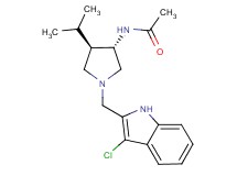N-{(3S*,4R*)-1-[(3-chloro-1H-indol-2-yl)methyl]-4-isopropylpyrrolidin-3-yl}acetamide