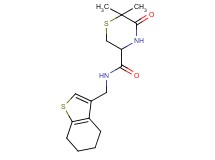 6,6-dimethyl-5-oxo-N-(4,5,6,7-tetrahydro-1-benzothien-3-ylmethyl)thiomorpholine-3-carboxamide