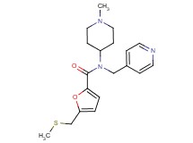 N-(1-methyl-4-piperidinyl)-5-[(methylthio)methyl]-N-(4-pyridinylmethyl)-2-furamide