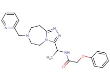 2-phenoxy-N-{1-[7-(2-pyridinylmethyl)-6,7,8,9-tetrahydro-5H-[1,2,4]triazolo[4,3-d][1,4]diazepin-3-yl]ethyl}acetamide