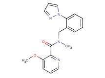 3-methoxy-N-methyl-N-[2-(1H-pyrazol-1-yl)benzyl]pyridine-2-carboxamide