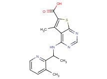5-methyl-4-{[1-(3-methylpyridin-2-yl)ethyl]amino}thieno[2,3-d]pyrimidine-6-carboxylic acid
