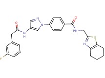 4-(4-{[(3-fluorophenyl)acetyl]amino}-1H-pyrazol-1-yl)-N-(4,5,6,7-tetrahydro-1,3-benzothiazol-2-ylmethyl)benzamide