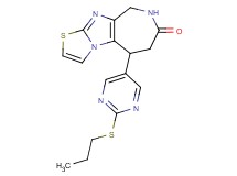 5-[2-(propylthio)pyrimidin-5-yl]-5,6,8,9-tetrahydro-7H-[1,3]thiazolo[3',2':1,2]imidazo[4,5-c]azepin-7-one