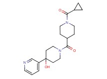 1-{[1-(cyclopropylcarbonyl)-4-piperidinyl]carbonyl}-4-(3-pyridinyl)-4-piperidinol