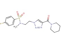 4-fluoro-N-methyl-N-{2-[4-(1-piperidinylcarbonyl)-1H-1,2,3-triazol-1-yl]ethyl}benzenesulfonamide