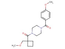 1-(4-methoxybenzoyl)-4-{[1-(methoxymethyl)cyclobutyl]carbonyl}piperazine