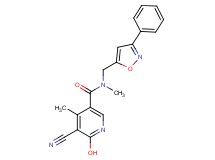 5-cyano-6-hydroxy-N,4-dimethyl-N-[(3-phenyl-5-isoxazolyl)methyl]nicotinamide