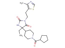 5-[1-(cyclopentylcarbonyl)-4-piperidinyl]-5-ethyl-3-[2-(4-methyl-1,3-thiazol-5-yl)ethyl]-2,4-imidazolidinedione