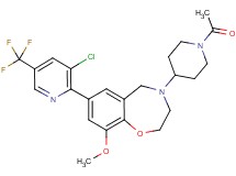 4-(1-acetyl-4-piperidinyl)-7-[3-chloro-5-(trifluoromethyl)-2-pyridinyl]-9-methoxy-2,3,4,5-tetrahydro-1,4-benzoxazepine
