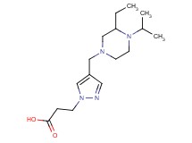 3-{4-[(3-ethyl-4-isopropylpiperazin-1-yl)methyl]-1H-pyrazol-1-yl}propanoic acid