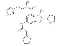5-[(cyclopentylacetyl)amino]-N,1-dimethyl-N-[2-(1H-pyrazol-4-yl)ethyl]-2-(tetrahydro-2-furanyl)-1H-benzimidazole-7-carboxamide