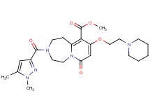 methyl 3-[(1,5-dimethyl-1H-pyrazol-3-yl)carbonyl]-7-oxo-9-[2-(1-piperidinyl)ethoxy]-1,2,3,4,5,7-hexahydropyrido[1,2-d][1,4]diazepine-10-carboxylate
