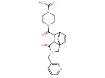 (3aR*,6S*)-7-[(4-acetylpiperazin-1-yl)carbonyl]-2-(pyridin-3-ylmethyl)-2,3,7,7a-tetrahydro-3a,6-epoxyisoindol-1(6H)-one
