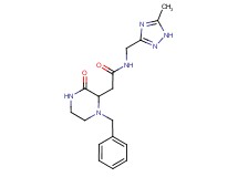2-(1-benzyl-3-oxo-2-piperazinyl)-N-[(5-methyl-1H-1,2,4-triazol-3-yl)methyl]acetamide