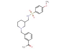 N-{[1-(3-acetylbenzyl)-3-piperidinyl]methyl}-4-methoxybenzenesulfonamide