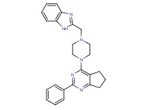 2-{[4-(2-phenyl-6,7-dihydro-5H-cyclopenta[d]pyrimidin-4-yl)-1-piperazinyl]methyl}-1H-benzimidazole
