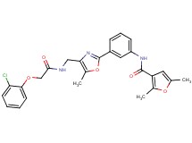 N-{3-[4-({[(2-chlorophenoxy)acetyl]amino}methyl)-5-methyl-1,3-oxazol-2-yl]phenyl}-2,5-dimethyl-3-furamide