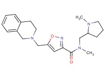 5-(3,4-dihydroisoquinolin-2(1H)-ylmethyl)-N-methyl-N-[(1-methylpyrrolidin-2-yl)methyl]isoxazole-3-carboxamide