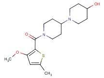 1'-[(3-methoxy-5-methyl-2-thienyl)carbonyl]-1,4'-bipiperidin-4-ol