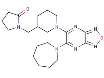 1-({1-[6-(1-azepanyl)[1,2,5]oxadiazolo[3,4-b]pyrazin-5-yl]-3-piperidinyl}methyl)-2-pyrrolidinone