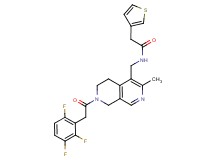 N-({3-methyl-7-[(2,3,6-trifluorophenyl)acetyl]-5,6,7,8-tetrahydro-2,7-naphthyridin-4-yl}methyl)-2-(3-thienyl)acetamide