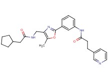 N-[3-(4-{[(cyclopentylacetyl)amino]methyl}-5-methyl-1,3-oxazol-2-yl)phenyl]-3-(3-pyridinyl)propanamide