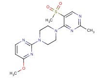 4-[4-(4-methoxypyrimidin-2-yl)piperazin-1-yl]-2-methyl-5-(methylsulfonyl)pyrimidine