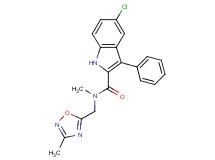 5-chloro-N-methyl-N-[(3-methyl-1,2,4-oxadiazol-5-yl)methyl]-3-phenyl-1H-indole-2-carboxamide