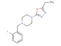 1-(5-ethyl-1,3,4-oxadiazol-2-yl)-4-(2-fluorobenzyl)piperazine
