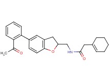 N-{[5-(2-acetylphenyl)-2,3-dihydro-1-benzofuran-2-yl]methyl}-2-(1-cyclohexen-1-yl)acetamide