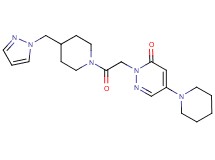 2-{2-oxo-2-[4-(1H-pyrazol-1-ylmethyl)piperidin-1-yl]ethyl}-5-piperidin-1-ylpyridazin-3(2H)-one