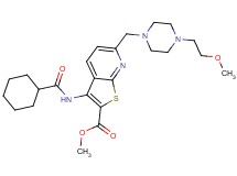 methyl 3-[(cyclohexylcarbonyl)amino]-6-{[4-(2-methoxyethyl)-1-piperazinyl]methyl}thieno[2,3-b]pyridine-2-carboxylate