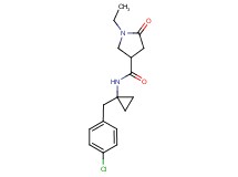 N-[1-(4-chlorobenzyl)cyclopropyl]-1-ethyl-5-oxo-3-pyrrolidinecarboxamide