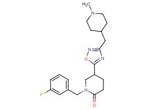 1-(3-fluorobenzyl)-5-{3-[(1-methyl-4-piperidinyl)methyl]-1,2,4-oxadiazol-5-yl}-2-piperidinone
