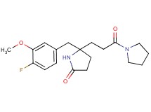 5-(4-fluoro-3-methoxybenzyl)-5-[3-oxo-3-(1-pyrrolidinyl)propyl]-2-pyrrolidinone