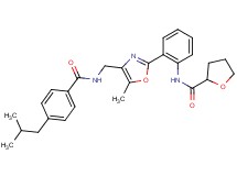 N-[2-(4-{[(4-isobutylbenzoyl)amino]methyl}-5-methyl-1,3-oxazol-2-yl)phenyl]tetrahydro-2-furancarboxamide