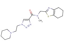 N-methyl-1-[2-(1-piperidinyl)ethyl]-N-(4,5,6,7-tetrahydro-1,3-benzothiazol-2-ylmethyl)-1H-1,2,3-triazole-4-carboxamide