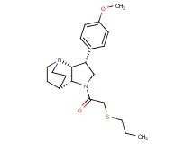 (3R*,3aR*,7aR*)-3-(4-methoxyphenyl)-1-[(propylthio)acetyl]octahydro-4,7-ethanopyrrolo[3,2-b]pyridine