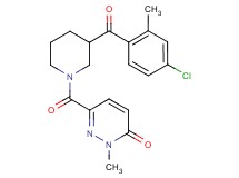 6-{[3-(4-chloro-2-methylbenzoyl)-1-piperidinyl]carbonyl}-2-methyl-3(2H)-pyridazinone
