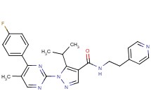 1-[4-(4-fluorophenyl)-5-methyl-2-pyrimidinyl]-5-isopropyl-N-[2-(4-pyridinyl)ethyl]-1H-pyrazole-4-carboxamide