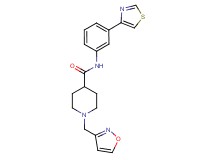 1-(3-isoxazolylmethyl)-N-[3-(1,3-thiazol-4-yl)phenyl]-4-piperidinecarboxamide